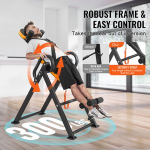 Tavolo per Inversione Professionale con Capacità di 136 kg, Macchina per Decompressione e Stretching della Schiena, Attrezzatura per Allenamento di Forza - Product Image 2
