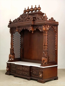 Nouveau design, temple Radha Krishna en teck massif, fabricant et exportateur de grands temples en teck sur mesure, Mandir en bois pour la prière, États-Unis - Product Image 3