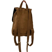 Neues Design Brauner Wildleder Vintage Mode Damen Kleid Herren Damen Luxus Echtes Tragbares Leichtgewicht-Rucksack aus Baumwolle