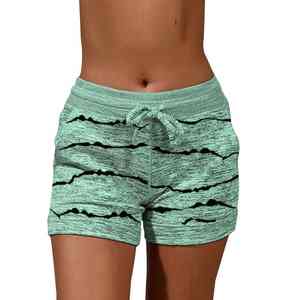 Short de course pour femme, taille élastique réglable avec cordon de serrage, vêtements de sport décontractés pour l'extérieur, matière respirante et douce - Product Image 1