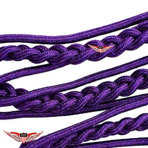 สายสะพายไหล่สีม่วงแบบ Aiguillette พร้อมปลายทองเหลือง สายสะพายไหล่แบบ Aiguillette บิดเกลียวพร้อมปลายสีทองเมทัลลิก - Product Image 4