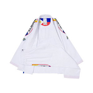 Uniforme de Judo Blanco 100% Algodón, Corte Regular, Unisex para Adultos, Ropa de Artes Marciales con Logotipo Estampado en la Manga Izquierda - Product Image 2