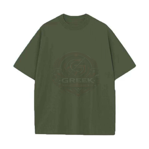 T-shirts unis pour hommes, coupe ample, respirants, séchage rapide, doux, 100% coton, décontractés, col rond, manches courtes, impression numérique personnalisée - Product Image 2