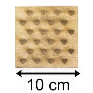 Sous-verres carrés de luxe en bois MDF poli foncé, faits à la main, écologiques, épaisseur 10 mm, Artizon Studio AS-WC640, vente en gros - Product Image 4
