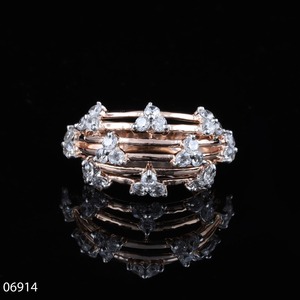 Bold Rose Gold Cluster Lab Grown Diamond Brilliant Cut Engagement Ring for Certified 14K Solid Gold Statement Ring for Women - Product Image 3