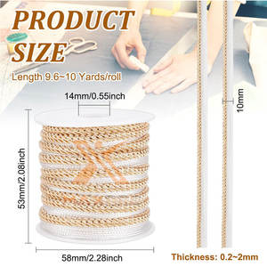 Trenzas y Cordones de Hilo Bullion de la Mejor Calidad, Marca Privada, Nuevo Diseño - Product Image 2