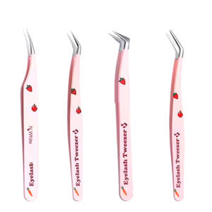 Extensions de cils en acier inoxydable personnalisables de qualité supérieure Pince à épiler OEM Couleur Marque privée pour les professionnels de la beauté Pointe pointue - Product Image 1