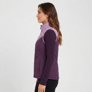 Women's Knitted Padded <b>Puffer</b> Vest Stand Collar Zip <b>Crop</b> Sleeveless <b>Jacket</b> Waterproof Windproof Eco-Friendly Spring <b>Puffer</b> Vest - Product Image 2