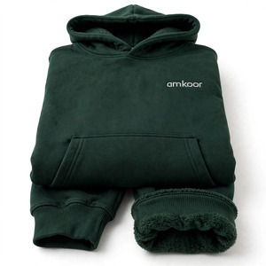 Sweat-shirt à capuche en molleton pour homme, couleur personnalisée, coupe classique, design décontracté avec poche, 100% coton, vêtement d'automne - Product Image 4