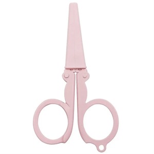 Ciseaux à sourcils pliables pour droitiers, lame courbée, pointe acérée, manche en plastique, coupe-papier portable, couleurs pastel - Product Image 5