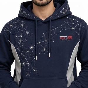 Rhine stone <b>hoodie</b> with beautiful crystal accents <b>soft</b> warm fleece fabric relaxed fit durable stitching and fashionable styling - Product Image 5