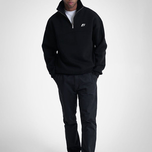 Custom Oversized Half Zip Pullover Heavyweight Hoodies <b>Thick</b> <b>Fleece</b> Sweatshirt Premium Cotton 380G 400G Streetwear OEM Supplier - Product Image 4
