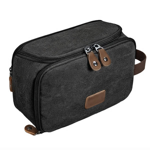 Sac de toilette en toile, trousse de toilette de voyage avec poches intérieures zippées spacieuses et construction durable pour les voyages d'affaires - Product Image 1