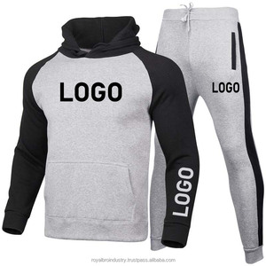 Conjunto de chándal para hombre, conjunto de Jogger de peso pesado de alta calidad, conjunto de pantalones de chándal y sudaderas con capucha, Jersey de algodón 100%, chándales de rayas laterales - Product Image 4