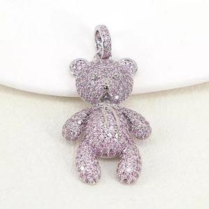 Pendentif Ours en Moissanite Diamantée Effet Glacé Hip Hop en Argent Sterling 925 – Collier Bling Tendance - Product Image 3