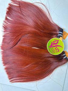 VuyHair Extensions de cheveux humains vierges à 100 % couleur gingembre, lisses comme des baguettes, avec closure, double trame, vente en gros, livraison rapide dans le monde entier - Product Image 4