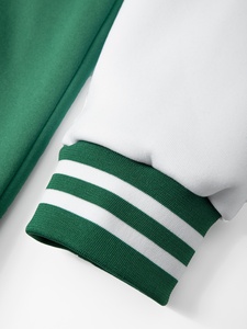 เสื้อแจ็คเก็ตสีเขียวสำหรับผู้ชาย สไตล์ลำลอง ปกคอพับ แขนยาว สีพื้น ผ้าโพลีเอสเตอร์ผสมคอตตอน เสื้อคลุมสำหรับฤดูใบไม้ร่วง สตรีทแวร์ - Product Image 3