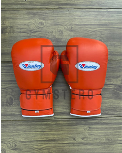 Customizable Leather Professional Lace-Up Full Finger Adjustable Hook-and-Loop Wrist Strap 16 oz Boxing Gloves Martial Arts - Product Image 3