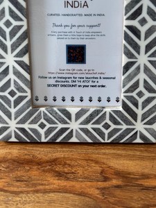 Handcrafted Camel Bone Wood Inlay Photo <b>Frame</b> Ribbed Cream with Aged Inlay <b>Picture</b> <b>Frame</b> For Display - Product Image 3