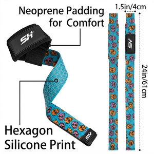 Heavy Duty Gym Lifting Straps Lightweight Smooth Texture Wrist Protection Deadlifts Weightlifting Functional <b>Training</b> Use Straps - Product Image 5