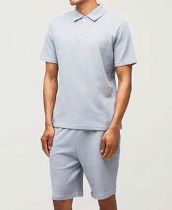 Polo en coton respirant à motif cocotier imprimé numériquement avec logo personnalisé, pour homme et femme, vêtements de travail décontractés d'été, vierges et unis - Product Image 1