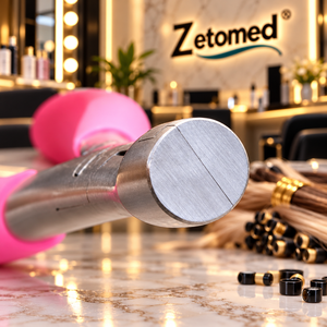 Pinzas para Extensiones de Cabello de 2mm, Acero Inoxidable, Herramienta para Alisar con Queratina, con Mangos Verdes, para Uso Profesional - Product Image 2