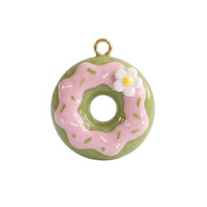 Colgante 3D de taza de latte helado con matcha y crema batida, bonitos dijes de bebidas para llaveros y pulseras DIY - Product Image 4