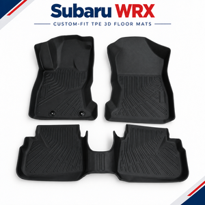 Custom Fit TPE 3D All Weather Non-slip Waterproof Car <b>Floor</b> Mats for Subaru WRX 3-Piece <b>Liner</b> Set with 1-Year Warranty - Product Image 1