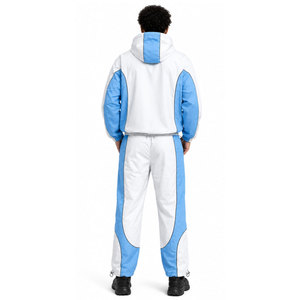 2027 Regular Fit Lightweight Eco-Friendly Winter Streetwear Solid Windbreaker Tracksuit Custom Logo Two Piece Jacket <b>Trouser</b> Set - Product Image 3