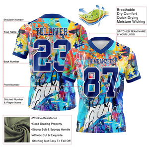 Ropa Deportiva, Camiseta de Fútbol Blanca Real, Malla 3D, Sublimación Auténtica, Camiseta de Fútbol, Camisetas de Fútbol - Product Image 1
