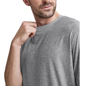 Camiseta Personalizada para Hombre, Cuello Redondo, Manga Corta, Algodón Gris Jaspeado, Informal, Suave, Transpirable, Ligera, para Uso Diario, Verano, Moda - Product Image 2