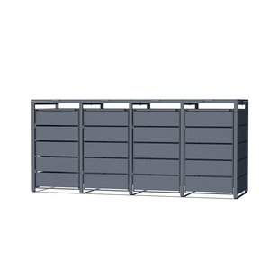 Contenitore personalizzato per bidone della spazzatura in acciaio zincato Color grigio antracite - Product Image 6
