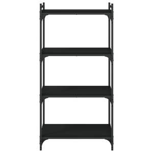 Libreria in legno ingegnerizzato nero a 4 livelli 23.6 "x 11.8" x 47.2" - Product Image 4