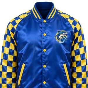 Chaqueta Universitaria de Baloncesto Personalizada, Chaqueta Bomber con Parches de Logotipo para Clubes y Academias, Fabricante OEM - Product Image 3