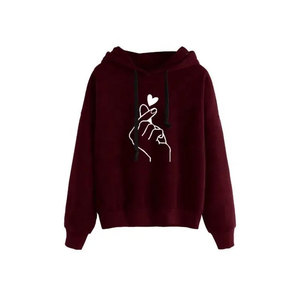 Nouveaux pulls en coton personnalisés avec logo en gros, pulls d'hiver pour femmes, col rond ample et manches longues, couleur unie - Product Image 3