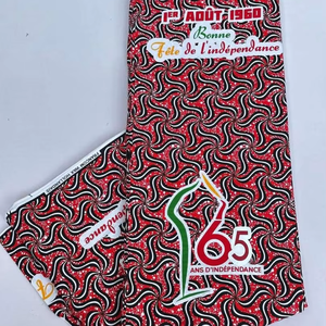 Tela de algodón 100% estampada con cera de Nigeria de alta calidad para prendas de moda, bolsos, ropa de fiesta, decoración de interiores, OEM, ODM - Product Image 1