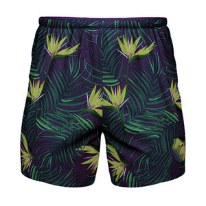 Pantalones Cortos Deportivos para Hombre con Estampado Tropical, Cintura Elástica, Secado Rápido, Poliéster, Corte Regular, Diseño de Plantas, para Adultos - Product Image 6