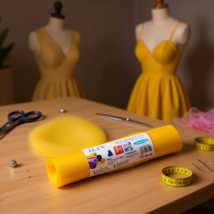 Tessuto a rete giallo Ilan 25 cm x 22,8 m per accessori di sartoria - Product Image 2