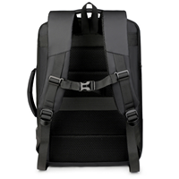 Mochila para Portátil de Poliéster Impermeable a Rayas, con Cierre de Cremallera, Puerto de Carga USB, Antirrobo, Expandible, Transpirable, Oxford, para Negocios