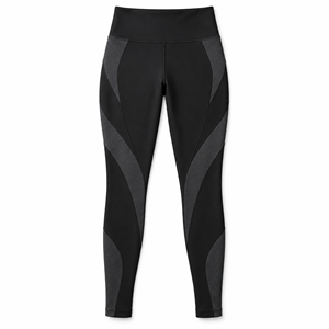 Womens <b>Black</b> Charcoal Contour Panel <b>Leggings</b> High Waist Full Length <b>Yoga</b> Pants Gym Workout Training Activewear Custom Wholesale - Product Image 1
