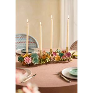 Vintage Iron Flower Candle Stand Metal Floral Taper <b>Candlestick</b> Holder Luxury Home Hotel Wedding Table Centerpiece Decor Stand - Product Image 6
