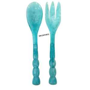 Service de table élégant en résine avec motif d'ange décoratif et cuillère, idéal pour les fêtes, la maison et l'hôtellerie - Product Image 1