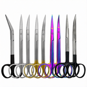 ชุดกรรไกรตัดเยื่อแก้มทางทันตกรรม 9 ชิ้น ขนาด 4.5 นิ้ว แบบตรง โค้ง และแบบมุมเอียง ทำจากสแตนเลสสตีล สำหรับการผ่าตัด ชุดเครื่องมือตัดที่มีความแม่นยำสูง - Product Image 1