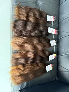 Extensiones de Cabello Humano Natural Remy Virgen Indio, Largas, Negras, de Una Sola Tira, Lisas, Transparentes, Empaque a Granel Francés, Bengala Occidental - Product Image 4
