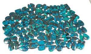 Paires de cabochons d'azurite naturelle, pierres précieuses fantaisie en forme de poire, mélangées par taille, pour la fabrication de bijoux, qualité supérieure, variété de pierres naturelles - Product Image 2