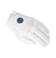 Gants de golf de qualité supérieure en cuir Cabretta avec logo, pour hommes et femmes, sports de plein air, gants de golf pour la main gauche, confortables