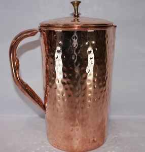 Ensemble de carafes en cuivre pour dîners romantiques aux chandelles, service d'eau, ensemble en métal avec verres, durable, réutilisable, pour la cuisine. - Product Image 4