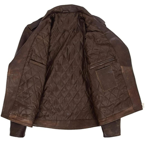 Veste en cuir véritable pour homme, coupe classique, col montant, style streetwear, haute qualité, personnalisable, collection automne 2026, en vente en ligne - Product Image 6
