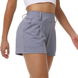 Shorts en jean décontractés pour femme, taille haute, coupe droite, avec cordon de serrage, respirants, anti-plis, séchage rapide, longueur genou – Nouvelle collection très prisée - Product Image 4
