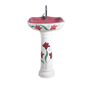 Factory Direct Supply High Quality Commercial Usage White Ceramic Material Luxurious Bathrooms Sanitary Ware Wash <b>Basin</b> Pedestal - Product Image 1